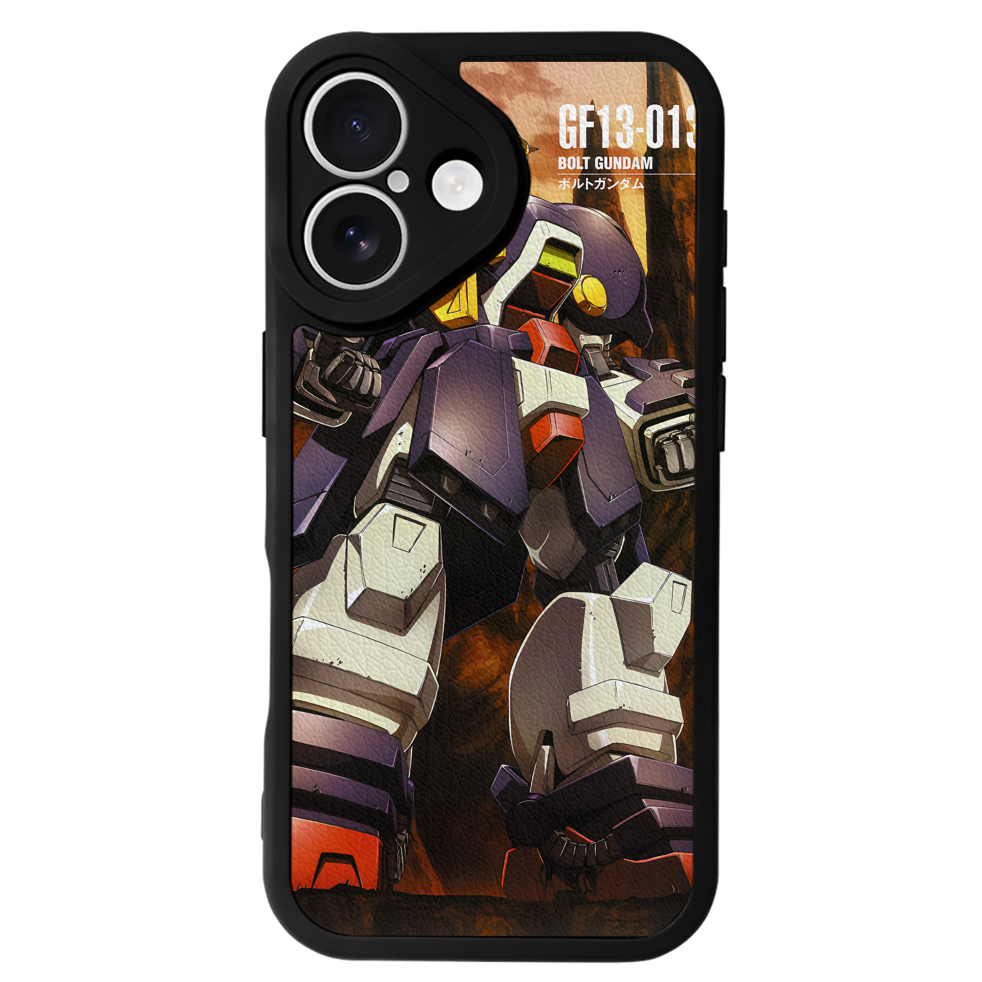 （画像用） 機動戦士ガンダム Mobile Suit Gundam 【iPhone 16シリーズ対応】シリコンスマホケース（レザー調） 材質：シリコン